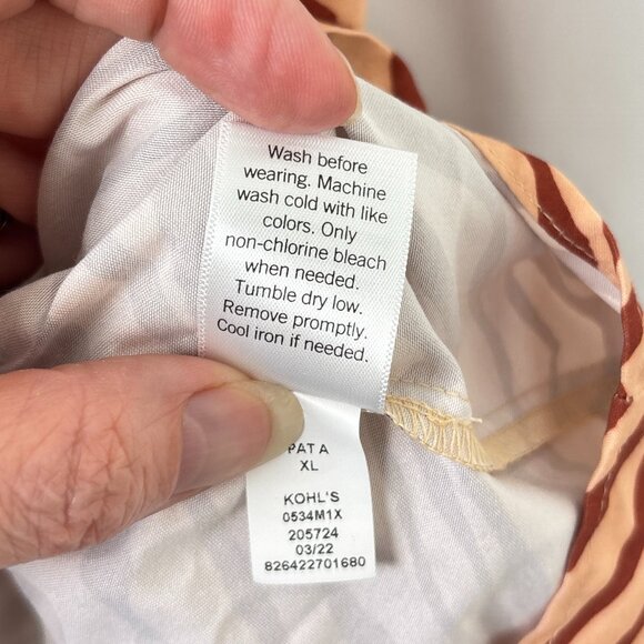 NWT Nine West Zebra Print Women's Dress Size XL Tiered Safari - Picture 11 of 14